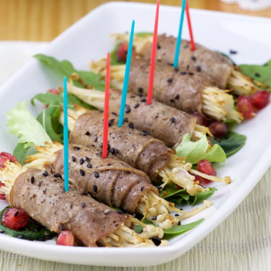 Enoki Beef Appetizers