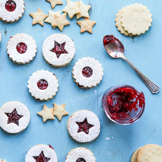 Hazelnut Linzer Cookies
