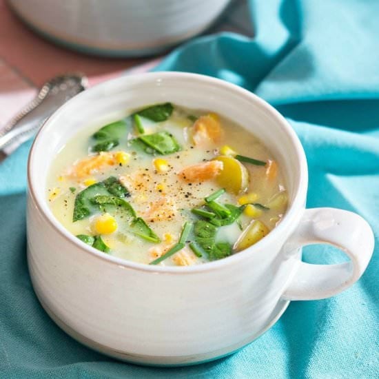 Quick, Low-Cal Salmon Chowder