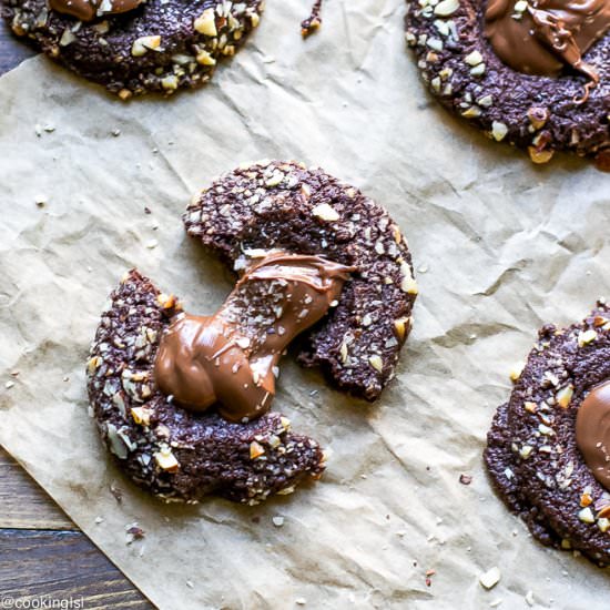 Chocolate Shortbread Nutella Cookie