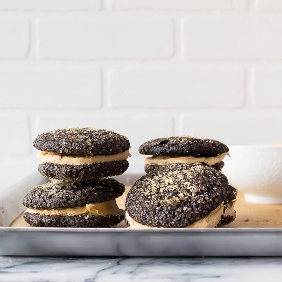 Chocolate Cookies with Caramel