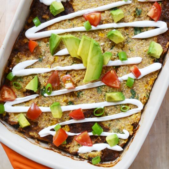 Vegan Taco Cornbread Casserole