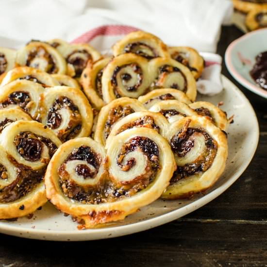Berry and Cheese Palmiers