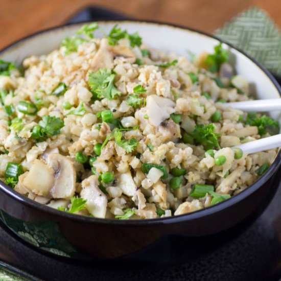 Mushroom Cauliflower “Fried Rice”
