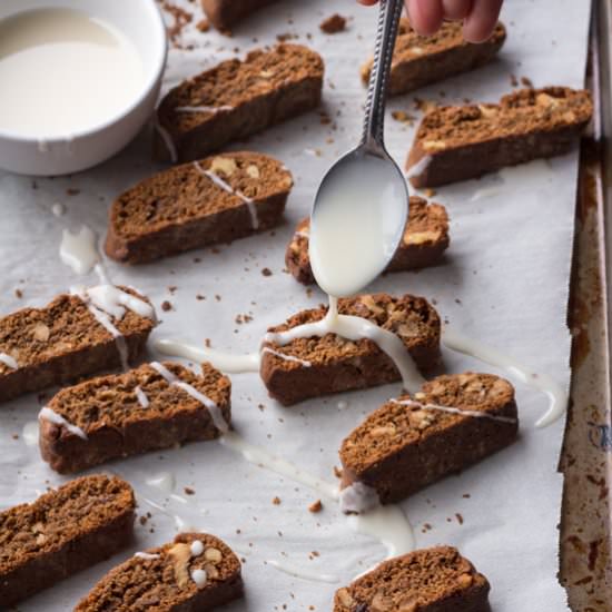 Vegan Lentil Gingerbread Biscotti