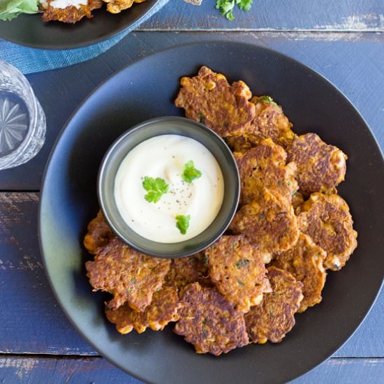 BBQ Spaghetti Squash Fritters