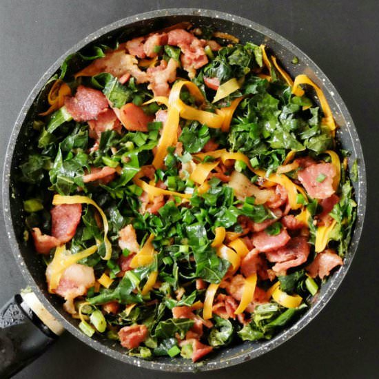 Paleo Bacon Kale Skillet