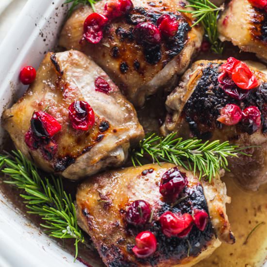 Cranberry Rosemary One Pan Chicken