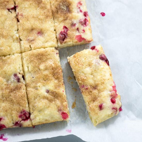 Cranberry Ginger Snack Cake