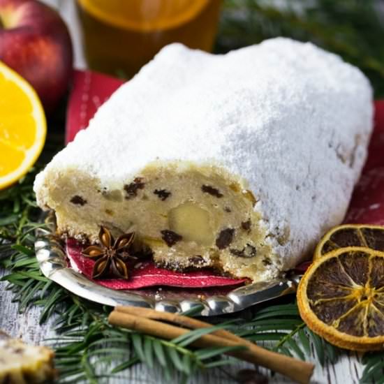 German Stollen with Marzipan