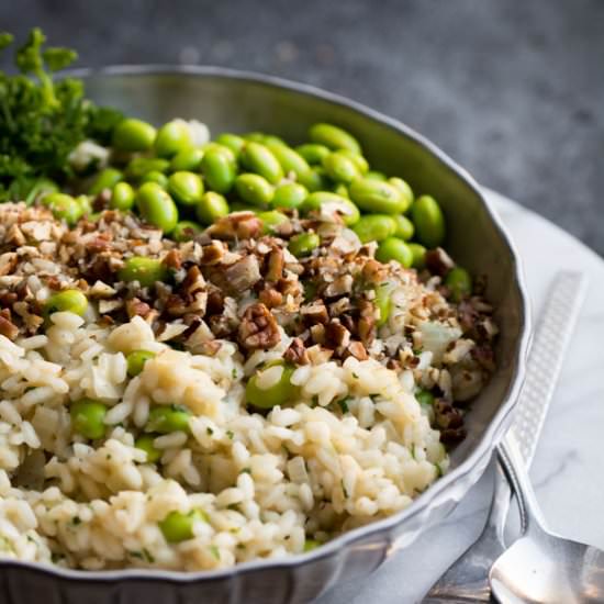 Lemon and Edamame Risotto