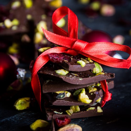 Smoked Chocolate Christmas Bark