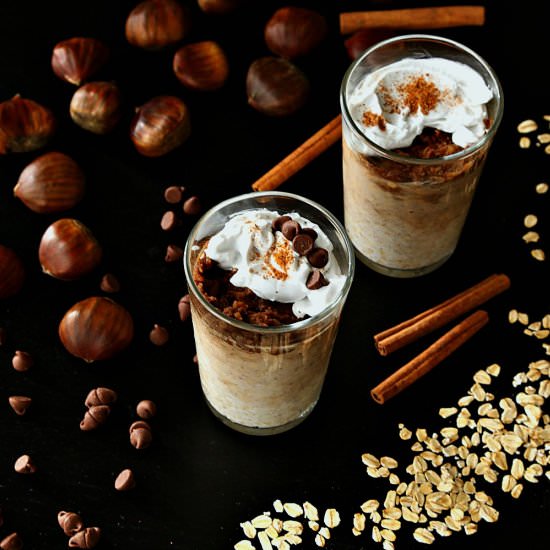 Overnight Creamy Chestnut Oatmeal