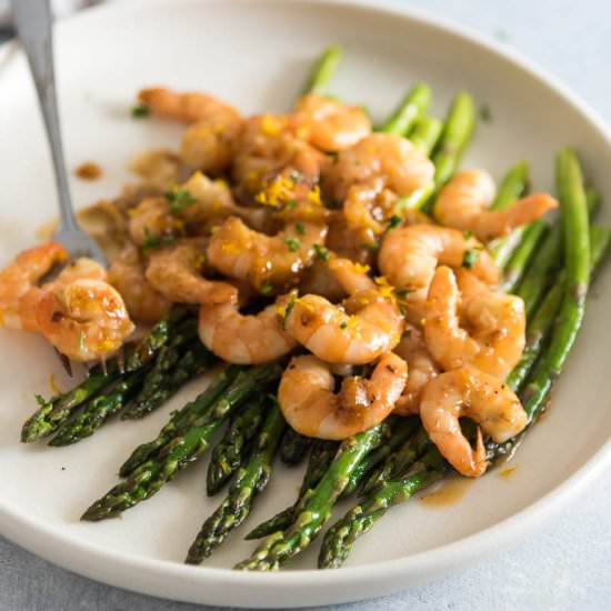 Orange Shrimp and Asparagus