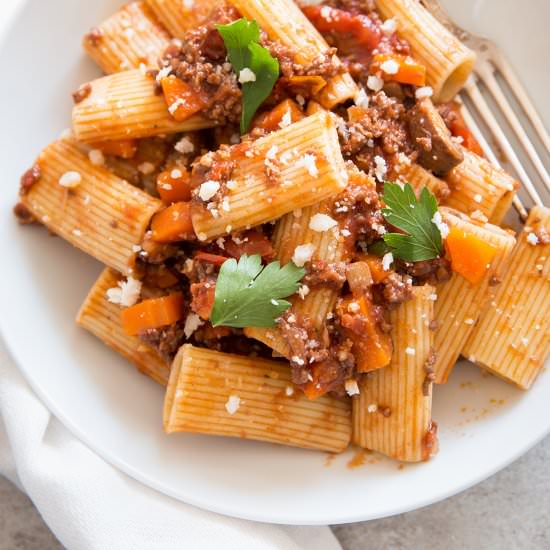 Beef Mushroom Rigatoni