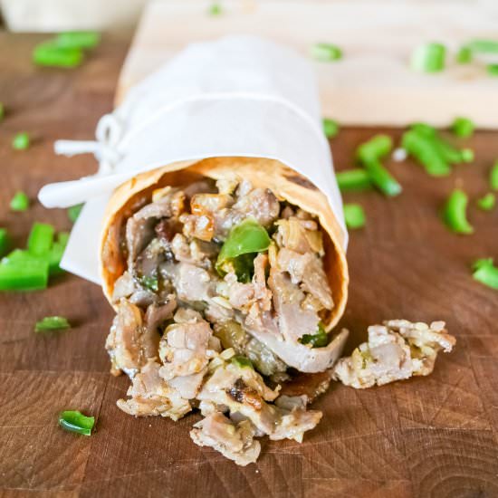 Cajun Philly Cheesesteak Wrap