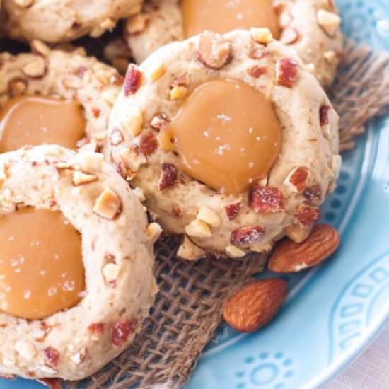 Salted Caramel Almond Cookies