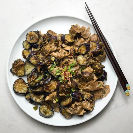 Japanese Eggplant Pork Stir Fry