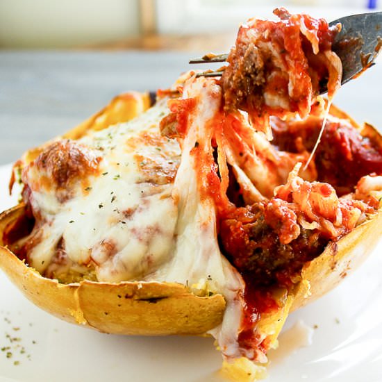 Spaghetti Squash and Meatballs