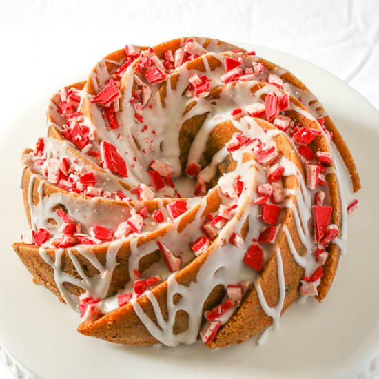Candy Cane Cookie Bundt Cake
