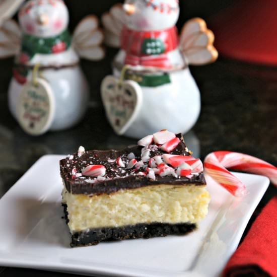 Peppermint Cheesecake Bars