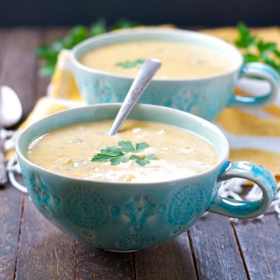 Slow Cooker Ham & Cheddar Soup
