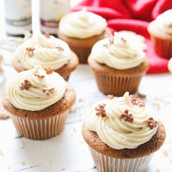 Gingerbread Cupcakes w/ Brown Sugar
