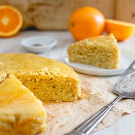 Glazed Orange Cardamom Cake