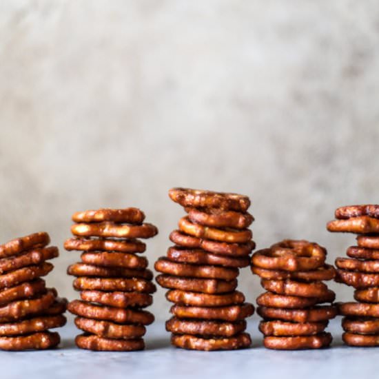 Smoky vanilla bourbon pretzels