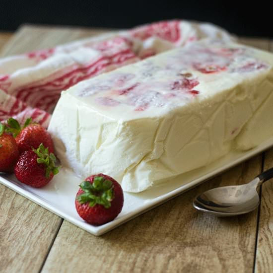 Apricot and Strawberry Semifreddo