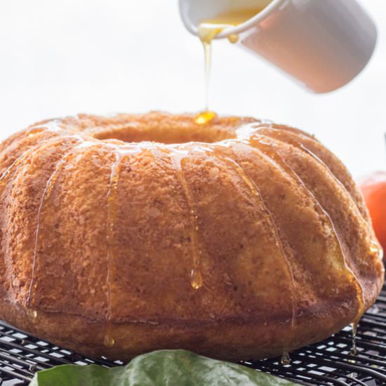 Glazed Mandarin Orange Almond Cake