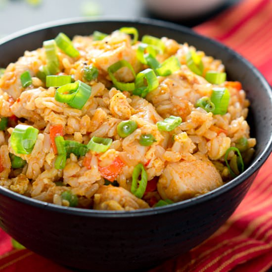 Spicy Chicken Fried Rice