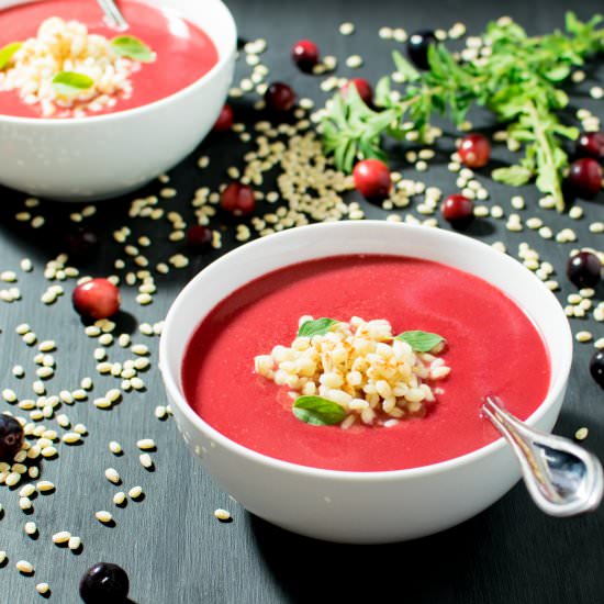 Cranberry Barley Soup