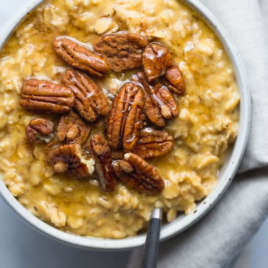 Pumpkin Eggnog Oatmeal