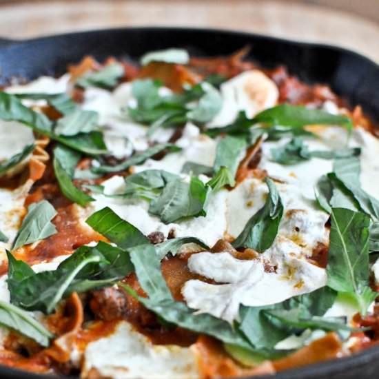 Quick Easy Skillet Lasagna