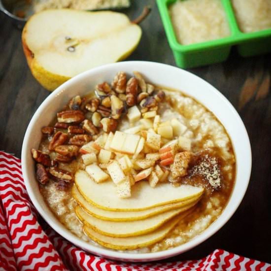 Cinnamon Apple & Pear Oatmeal Bowl
