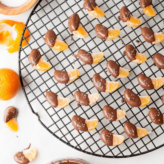 Salted Chocolate Dipped Clementines