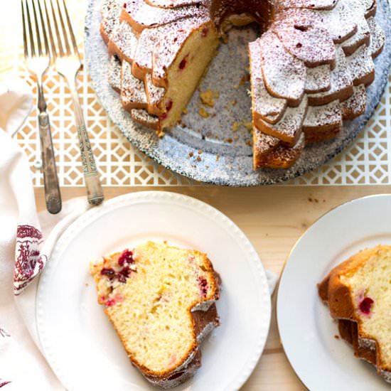 Orange Cranberry Ricotta Cake