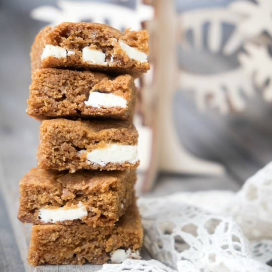 White Gingerbread Blondies