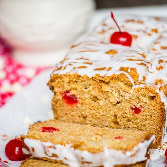 White Chocolate Cherry Eggnog Bread
