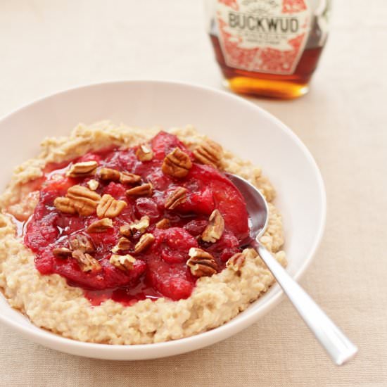 Cinnamon Porridge with Compote