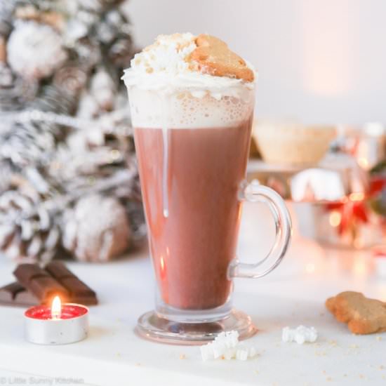 Irish Cream Gingerbread Hot Chocolate