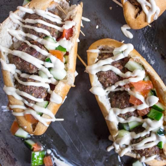 Mediterranean Meatball Subs