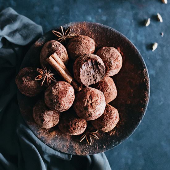 Chai-Infused Chocolate Truffles