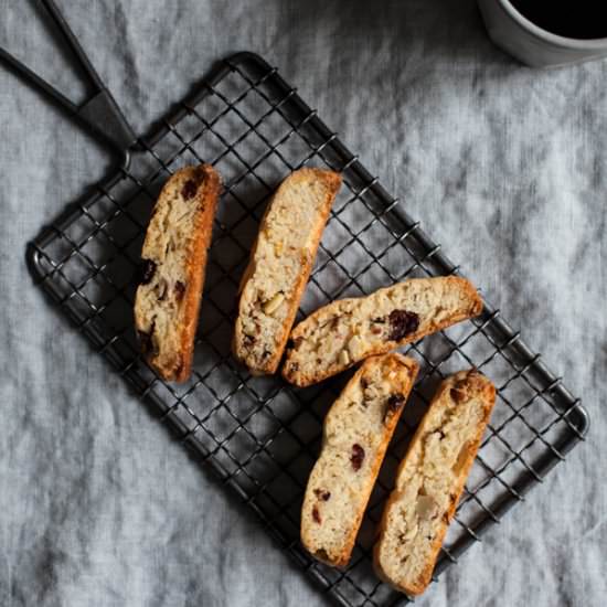 Vegan Cranberry Almond Biscotti