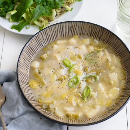 All Veg Potato and Leek Soup Recipe
