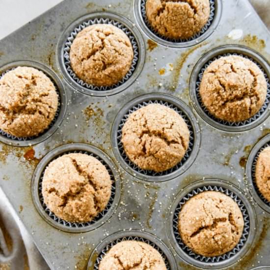 buttery gingerbread muffins