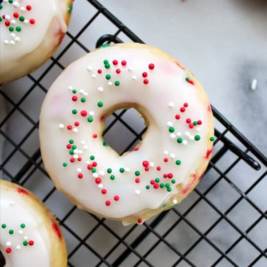 Christmas Funfetti Donuts