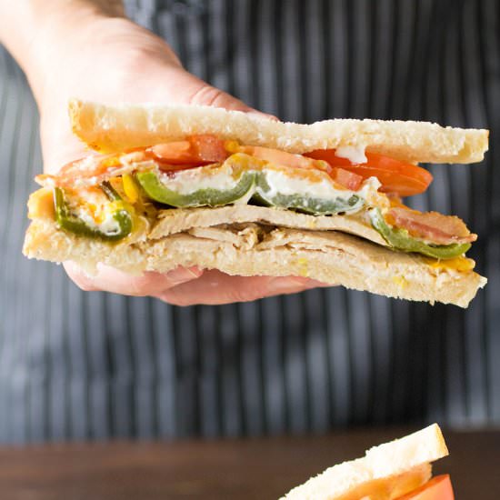 Jalapeno Popper-Turkey Sandwiches
