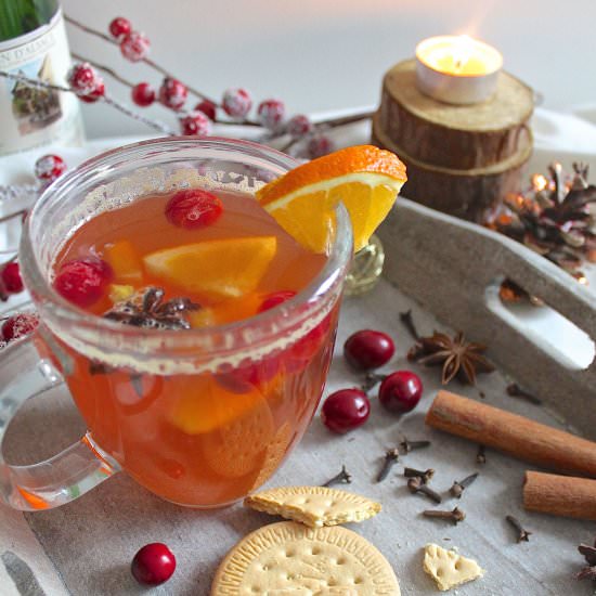 Christmas mulled white wine